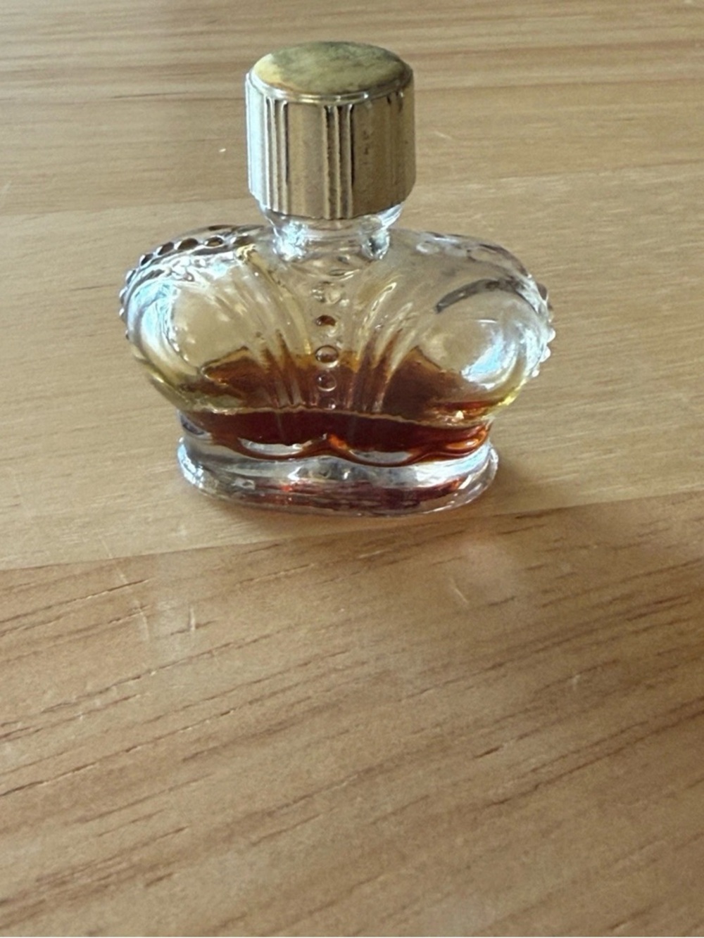 Vintage Prince Matchabelli Prophecy Glass Perfume Bottle with Gold Label